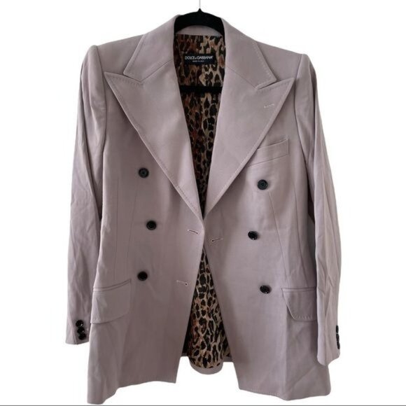 DOLCE & GABBANA Double Breasted Blazer Mauve Gray Jacket Size Medium?